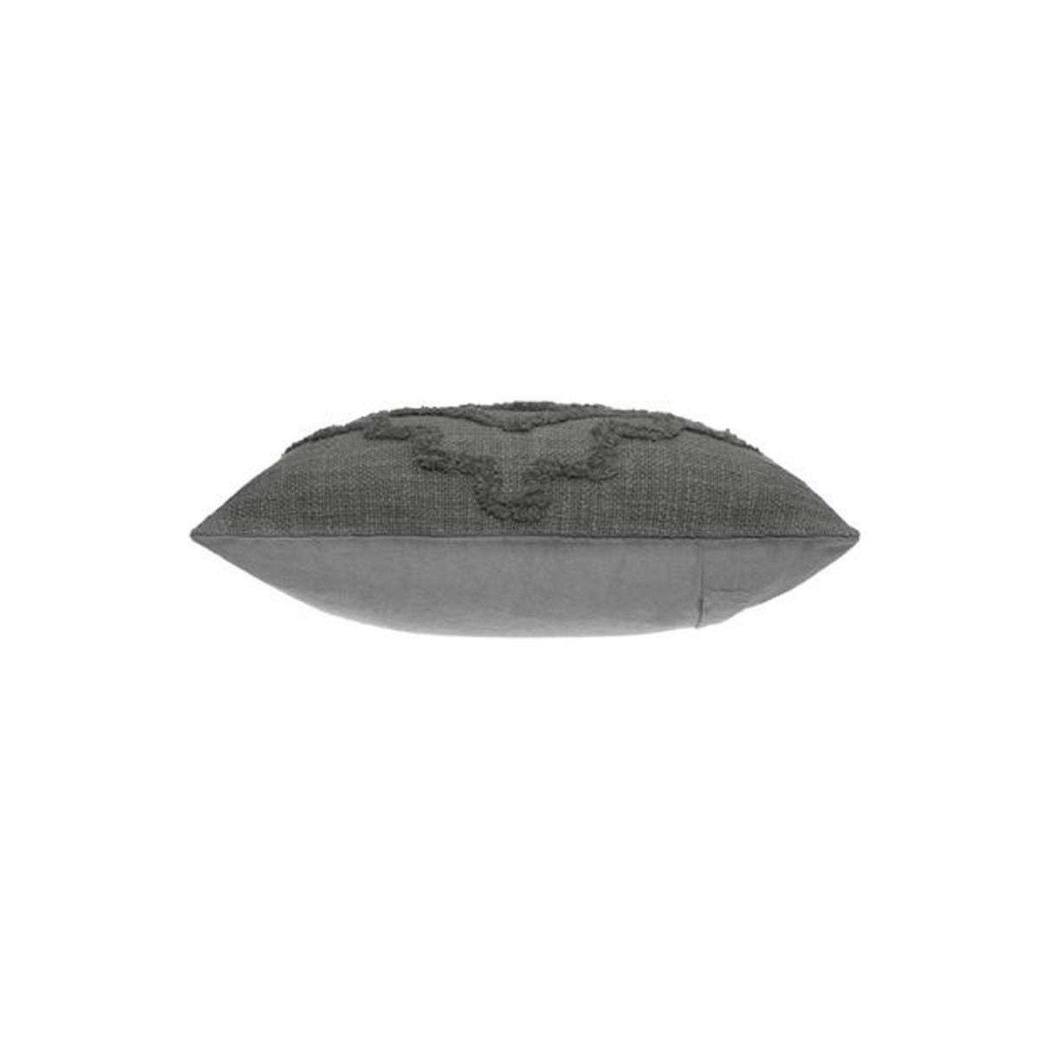 Voir la diapositive 3 : ATMOSPHERA Coussin déco tufté  inca  40x40cm gris
