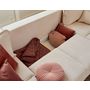 Voir la diapositive 4 : LISA DESIGN Albane - canapé panoramique en u - 7 places - convertible avec coffre - en velours côtelé