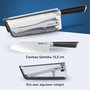 Voir la diapositive 2 : TEFAL Couteau japonais Ever Sharp Santoku + Aiguiseur