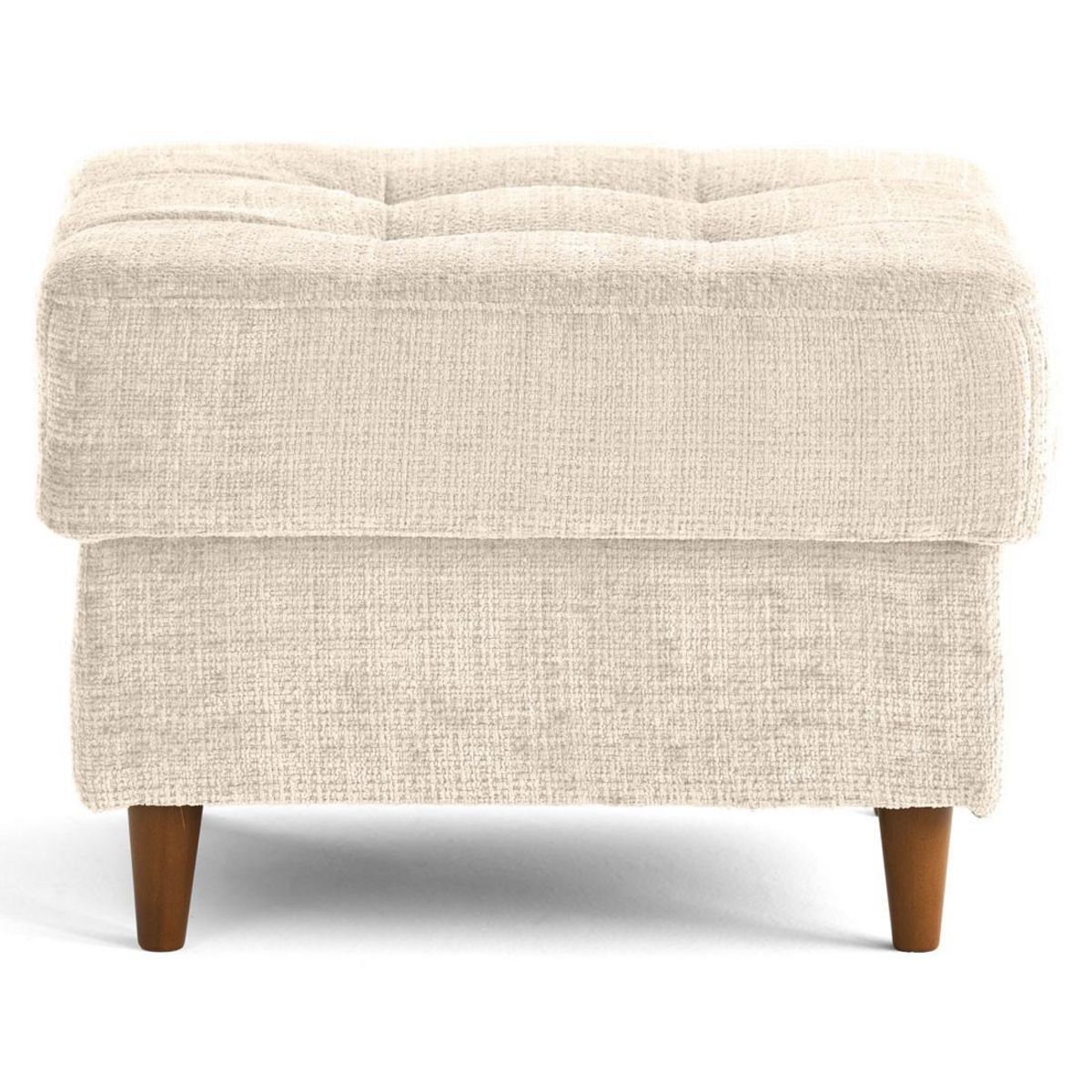 LISA DESIGN Anna - pouf en velours texturé - pieds en bois