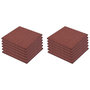 Voir la diapositive 2 : VIDAXL Carreaux de protection antichoc 12pc Caoutchouc 50x50x3cm Rouge