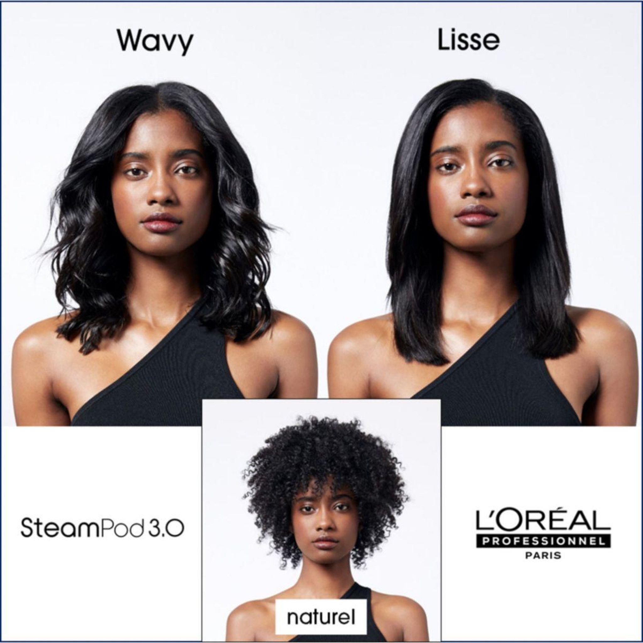Voir la diapositive 2 : L'Oreal Expert Professionnel Lisseur vapeur Steampod 3 blanc