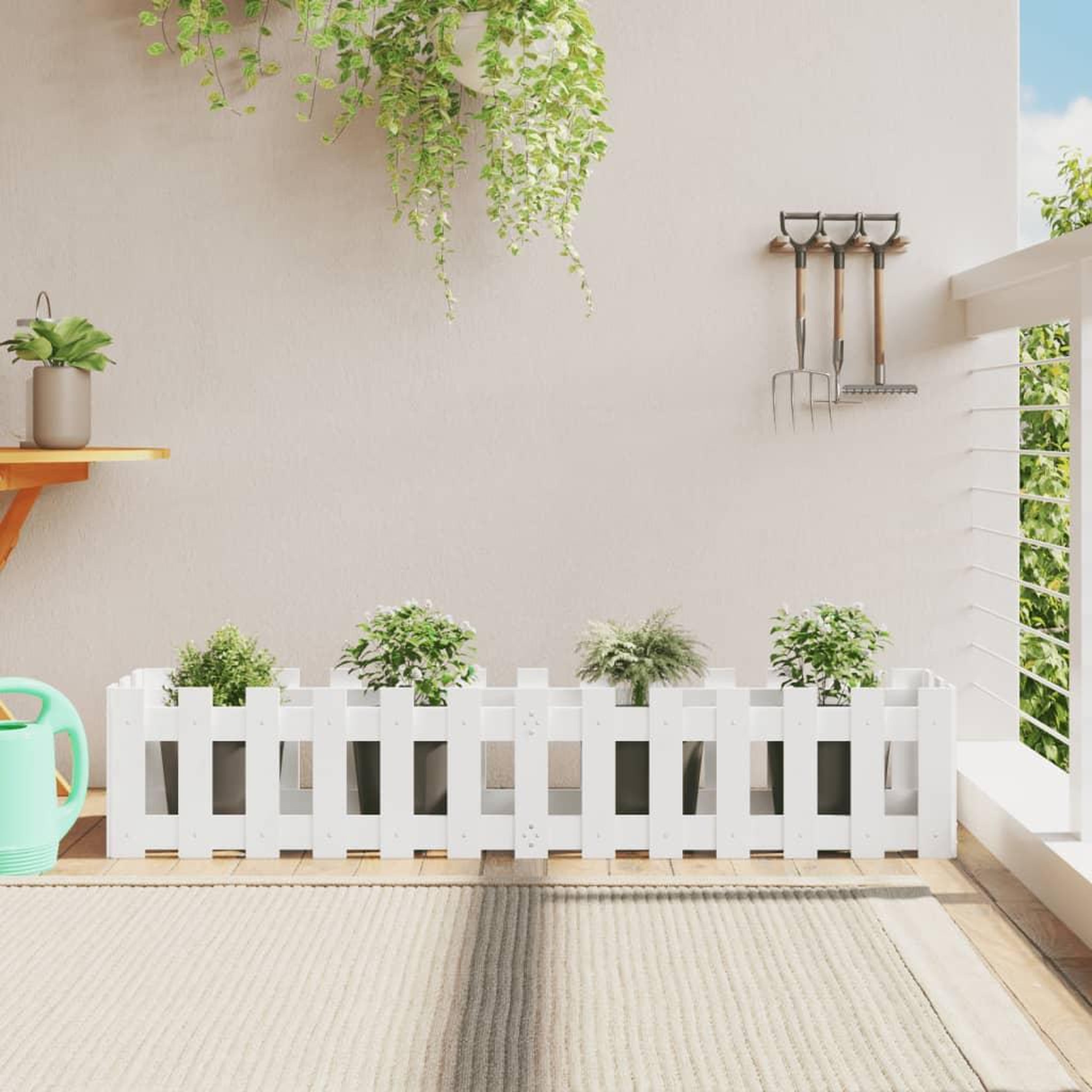 VIDAXL Lit sureleve de jardin design de cloture 150x30x30cm pin massif
