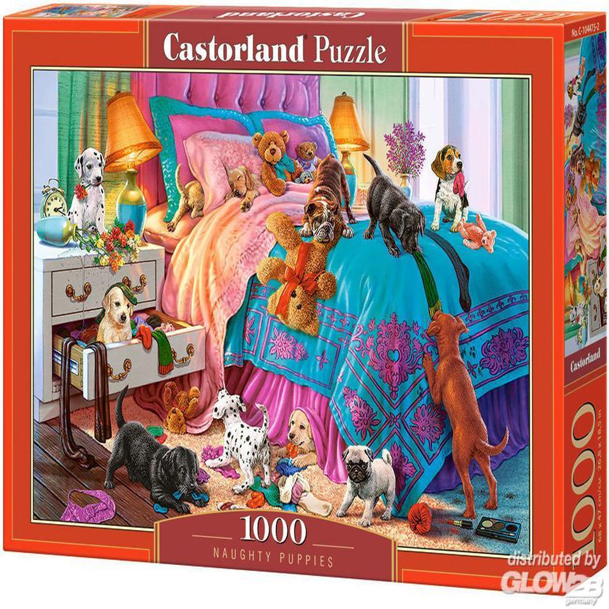 Voir la diapositive 3 : Castorland Puzzle 1000 pièces : Les chiots malicieux