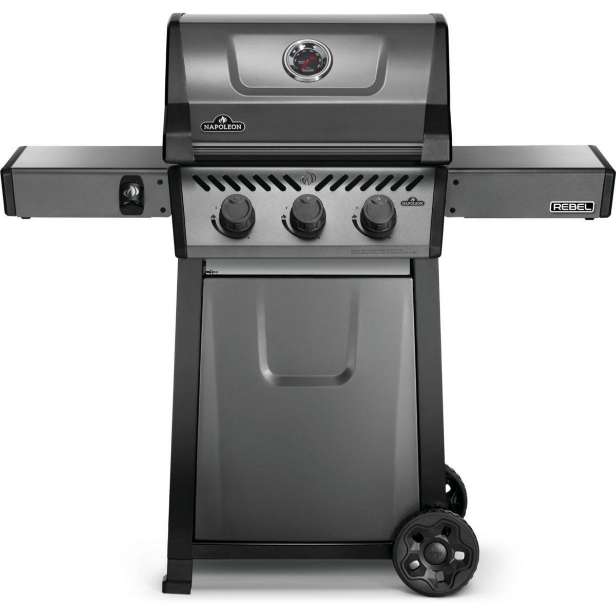 NAPOLEON Barbecue gaz Freestyle F365PGT-FR gris noir 3 brûleurs sur chariot, 51x45 cm