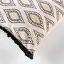 Voir la diapositive 2 : Paris Prix Coussin Déco à Franges  Oricia  45x45cm Beige & Noir