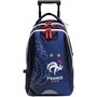 Voir la diapositive 1 : FFF Sac à dos à roulettes bleu