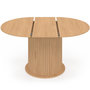 Voir la diapositive 3 : ID MARKET Table à manger extensible ronde JULIETTE 4-8 personnes pied lattes avec rangement 110-150 cm