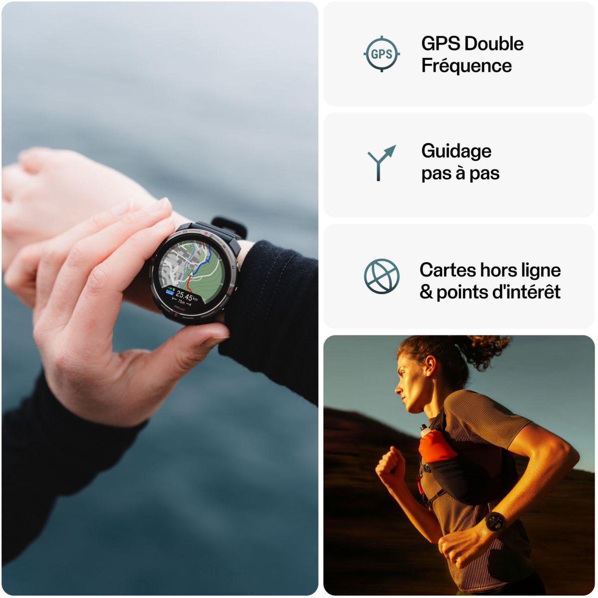 Voir la diapositive 4 : POLAR Montre sport Grit X2 Noir S-L