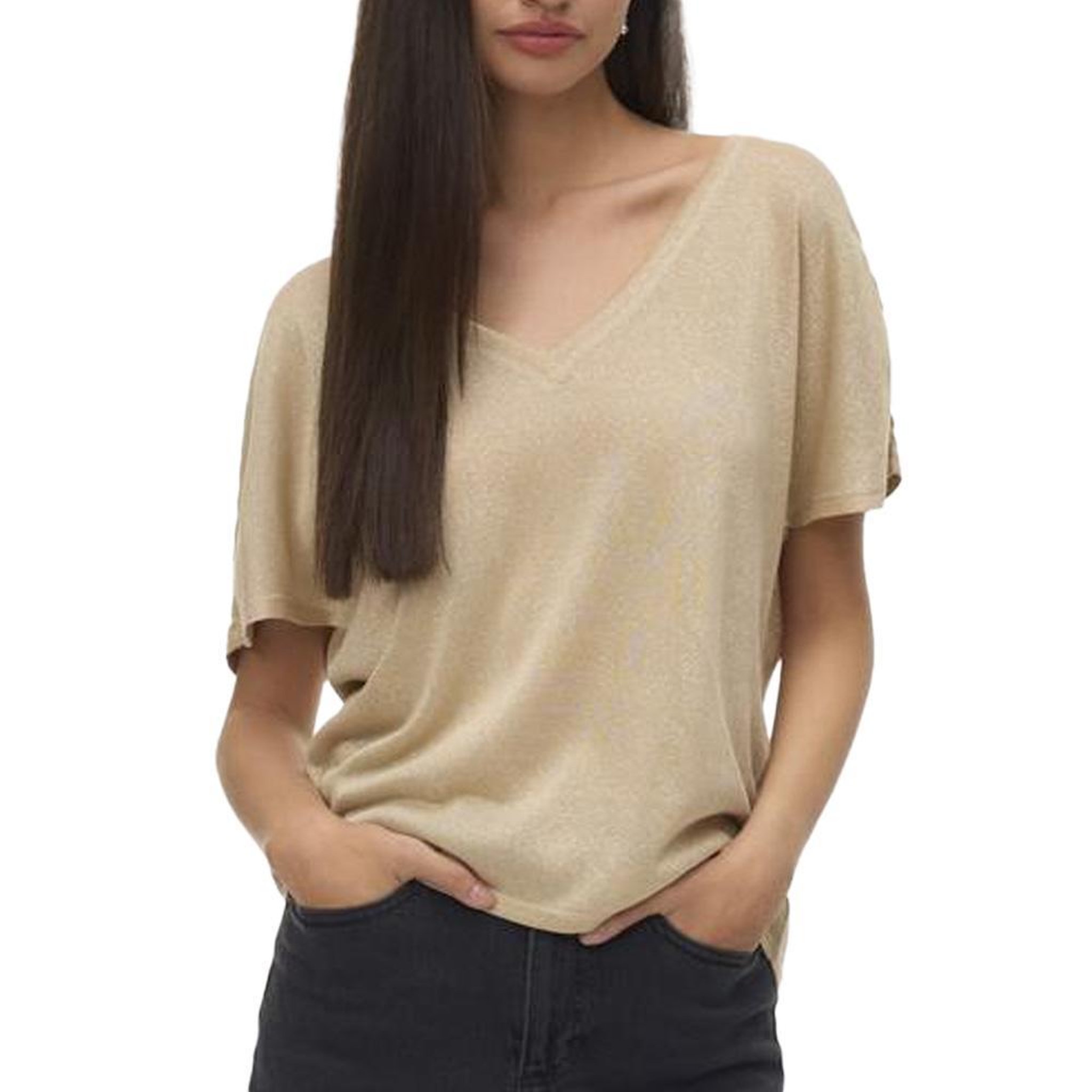 Vero Moda T-Shirt Beige Femme Vero Moda Golda
