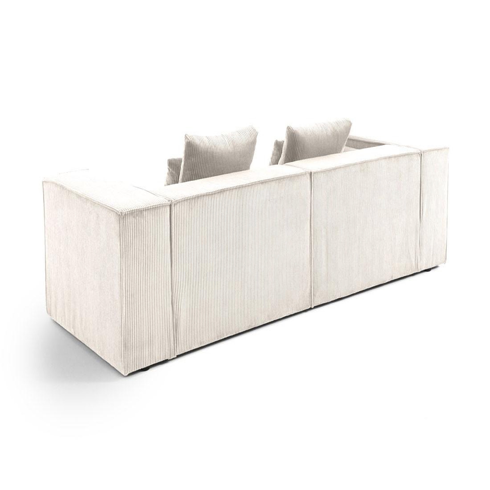 Voir la diapositive 4 : BEST MOBILIER Colombine - canapé modulable droit - 2 places - en velours côtelé