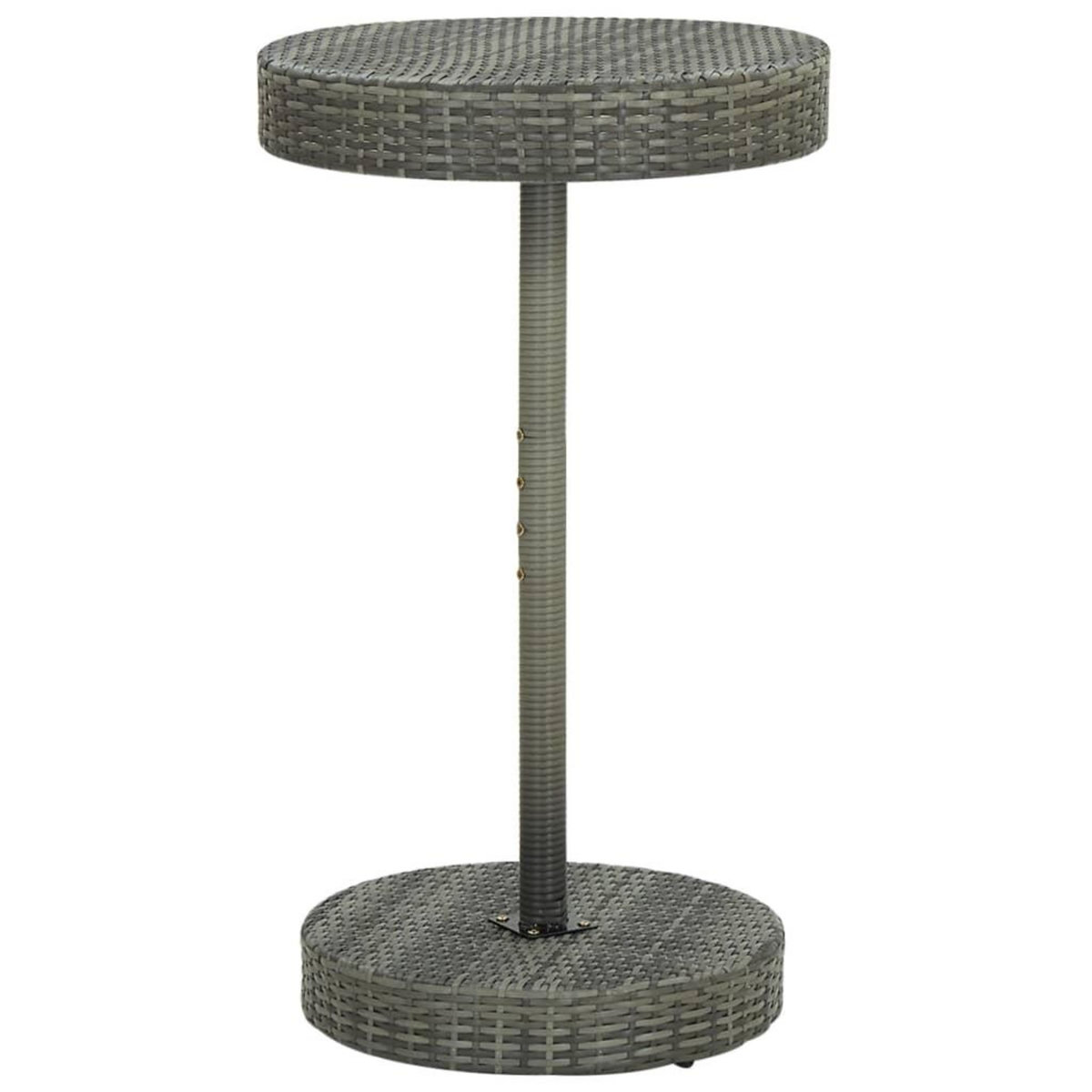 VIDAXL Ensemble de bar de jardin 3 pcs Resine tressee Gris