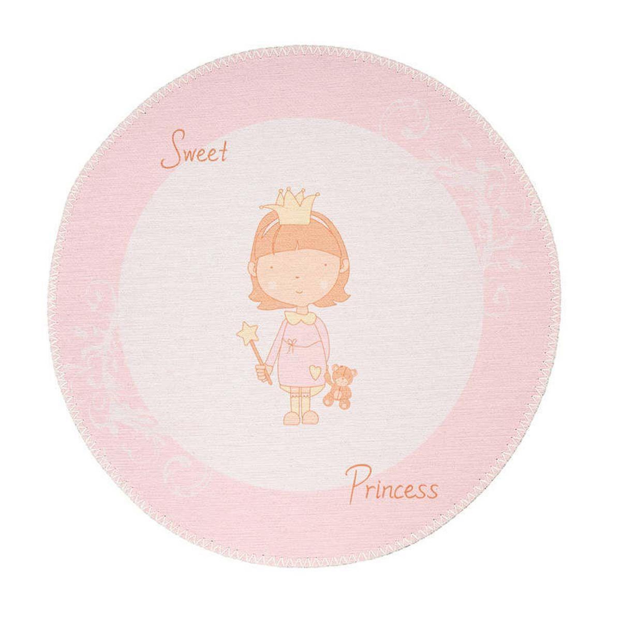 Paris Prix Tapis rond enfant imprimé  bambini vi  160cm rose
