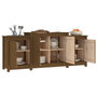 Voir la diapositive 4 : VIDAXL Buffet Marron miel 164x37x68 cm Bois massif de pin