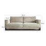 Voir la diapositive 5 : BEST MOBILIER Bucay - canapé 3 places - convertible avec coffre - en velours