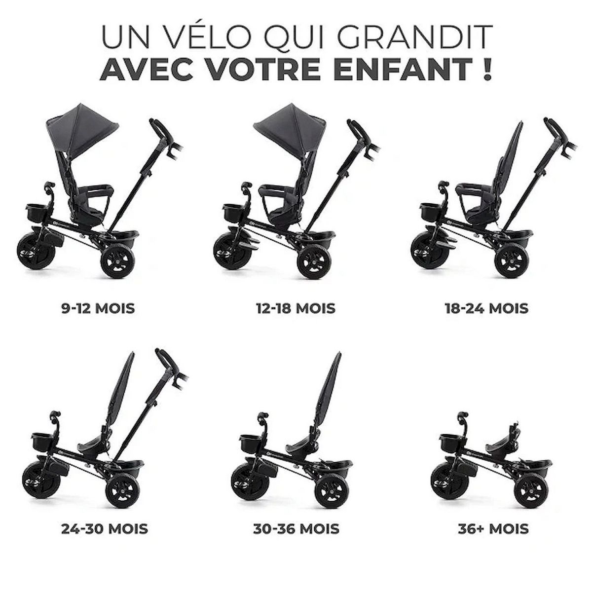 KINDERKRAFT Tricycle évolutif Aveo bébé