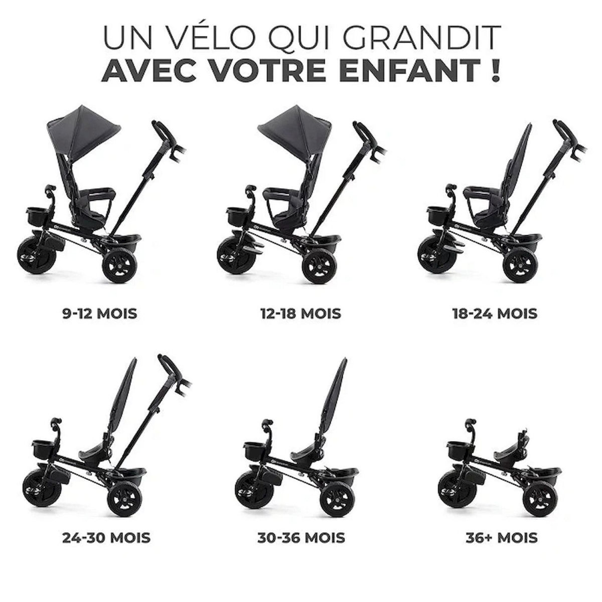 KINDERKRAFT Tricycle évolutif Aveo bébé