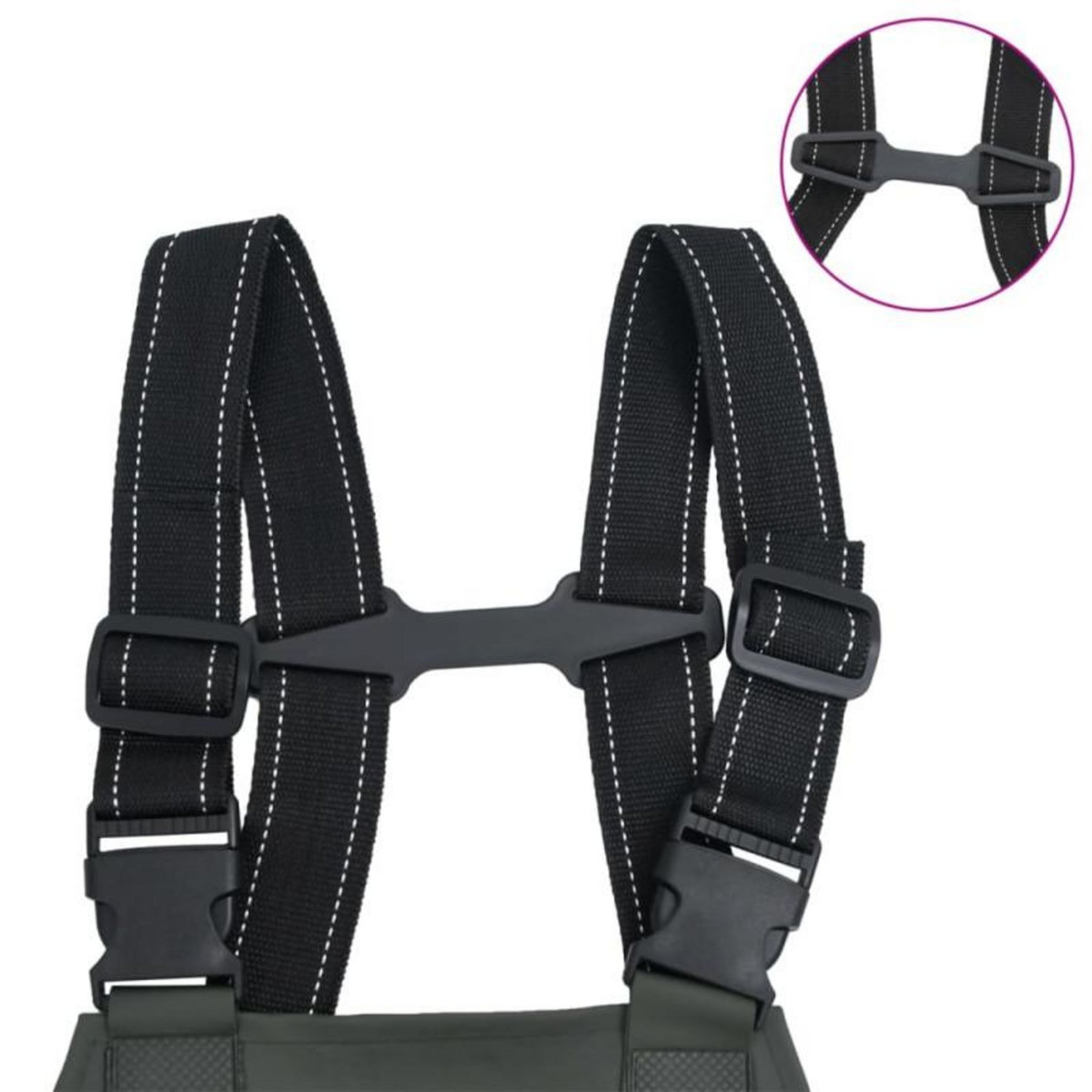 VIDAXL Cuissardes avec bottes vert foncé taille 42