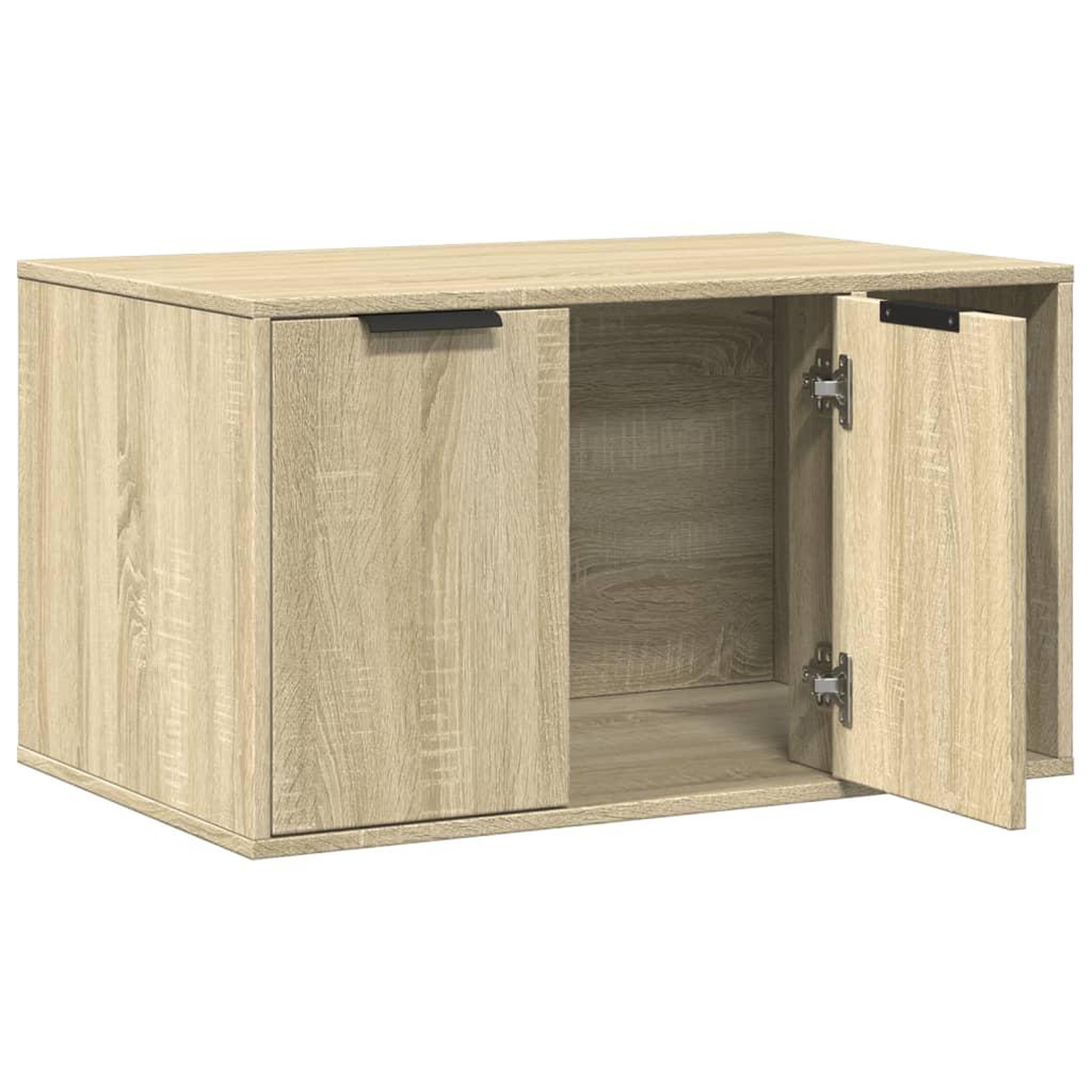 Voir la diapositive 4 : VIDAXL Meuble de bac a litiere pour chat chene sonoma bois ingenierie