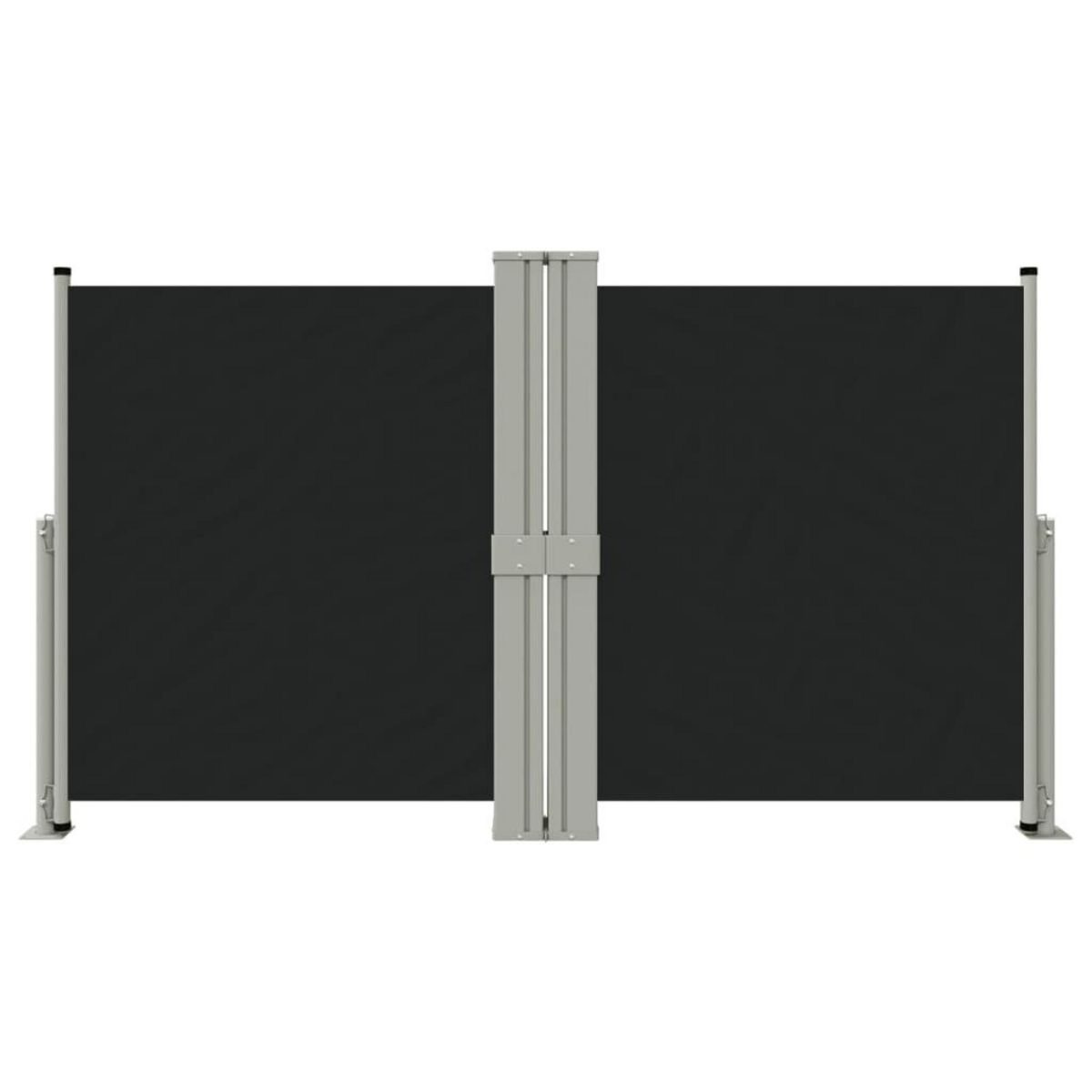 VIDAXL Auvent lateral retractable Noir 140x1200 cm