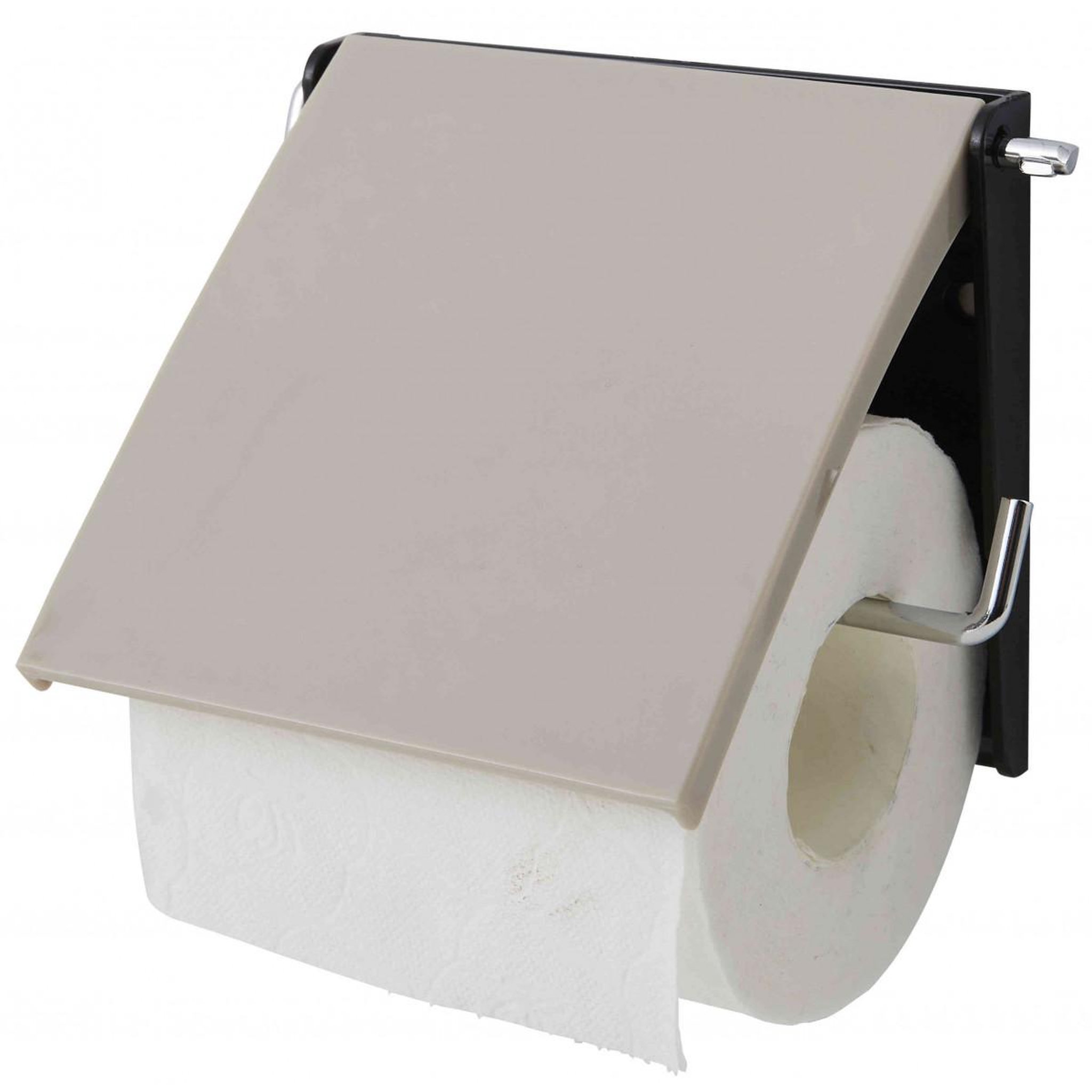 GUY LEVASSEUR porte papier toilette mural en polystyrène easyline. Coloris disponibles : Marron, Beige