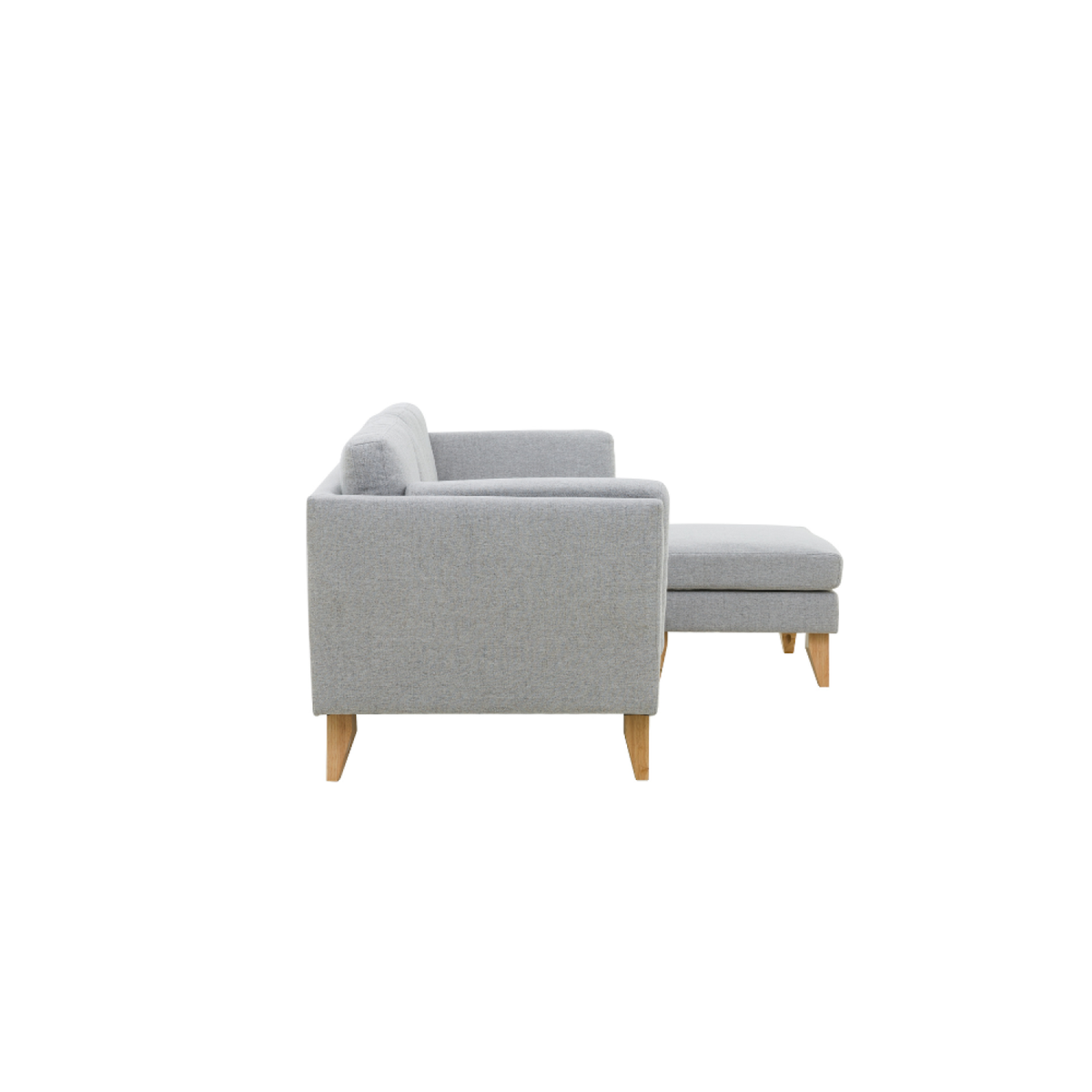 CONCEPT USINE Canapé d'angle réversible 4 places en tissu gris clair NORDEN