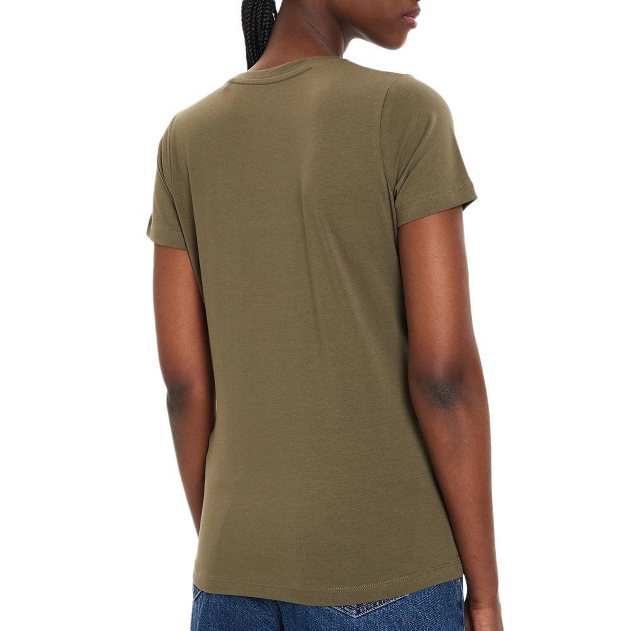 Voir la diapositive 2 : Pepe Jeans T-Shirt Kaki Femme Pepe jeansNew Virginia