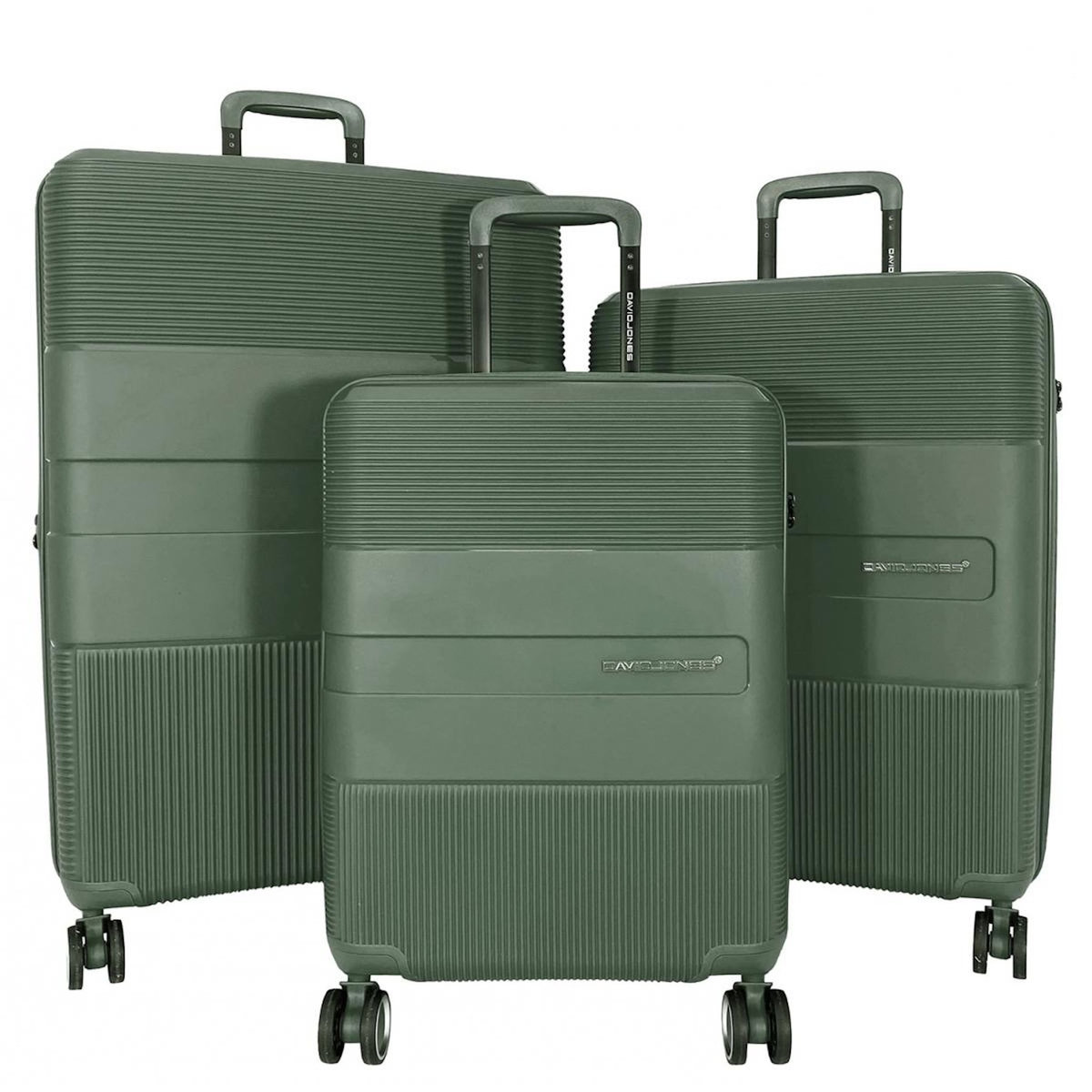 David Jones Lot 3 valises rigides dont 1 cabine TSA