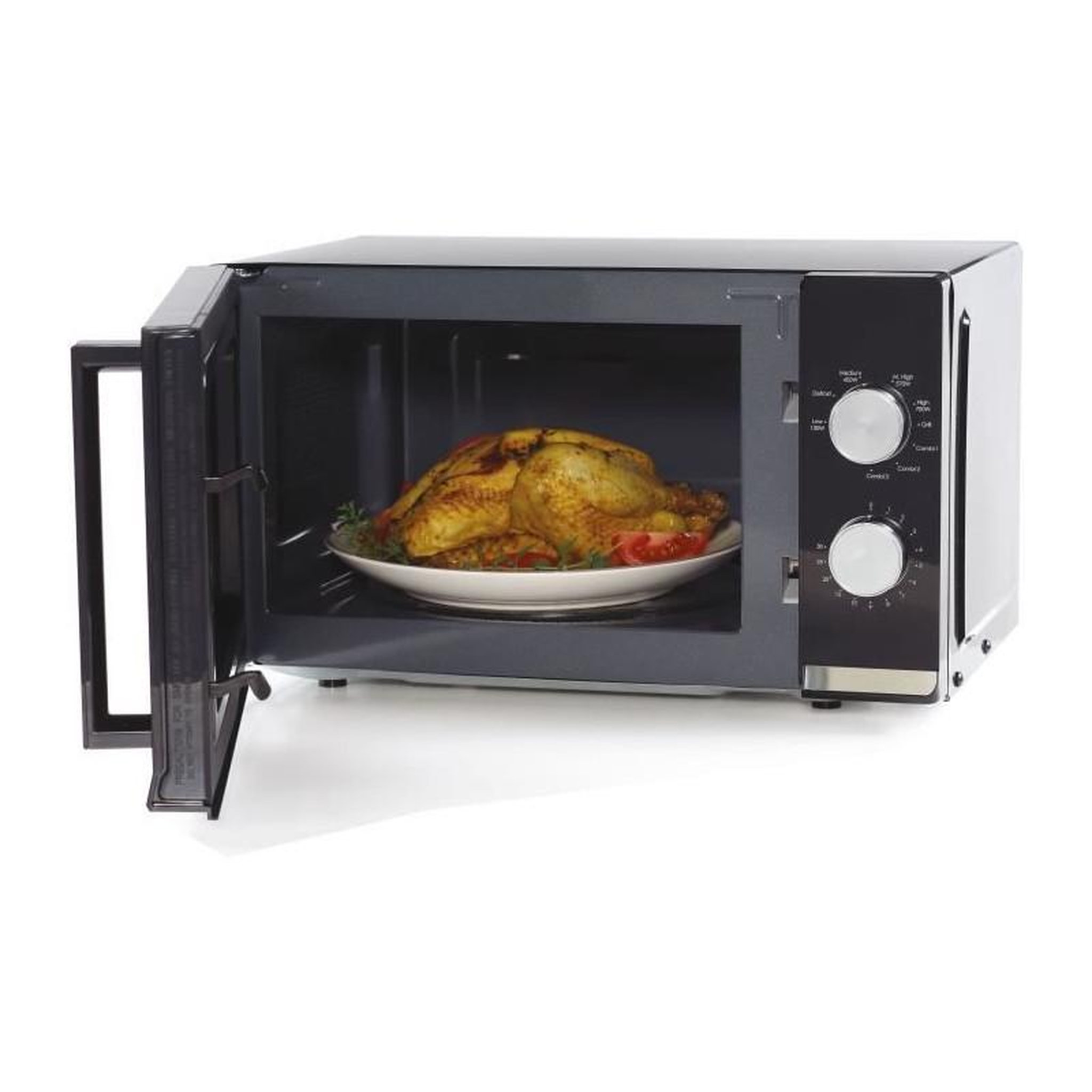 Voir la diapositive 2 : Candy CMG20TNMB Micro-ondes Gril CANDY Moderna 20L 700W - Gril 900W - UI mécanique 6 niveaux de puissance - Fonction Décongélation