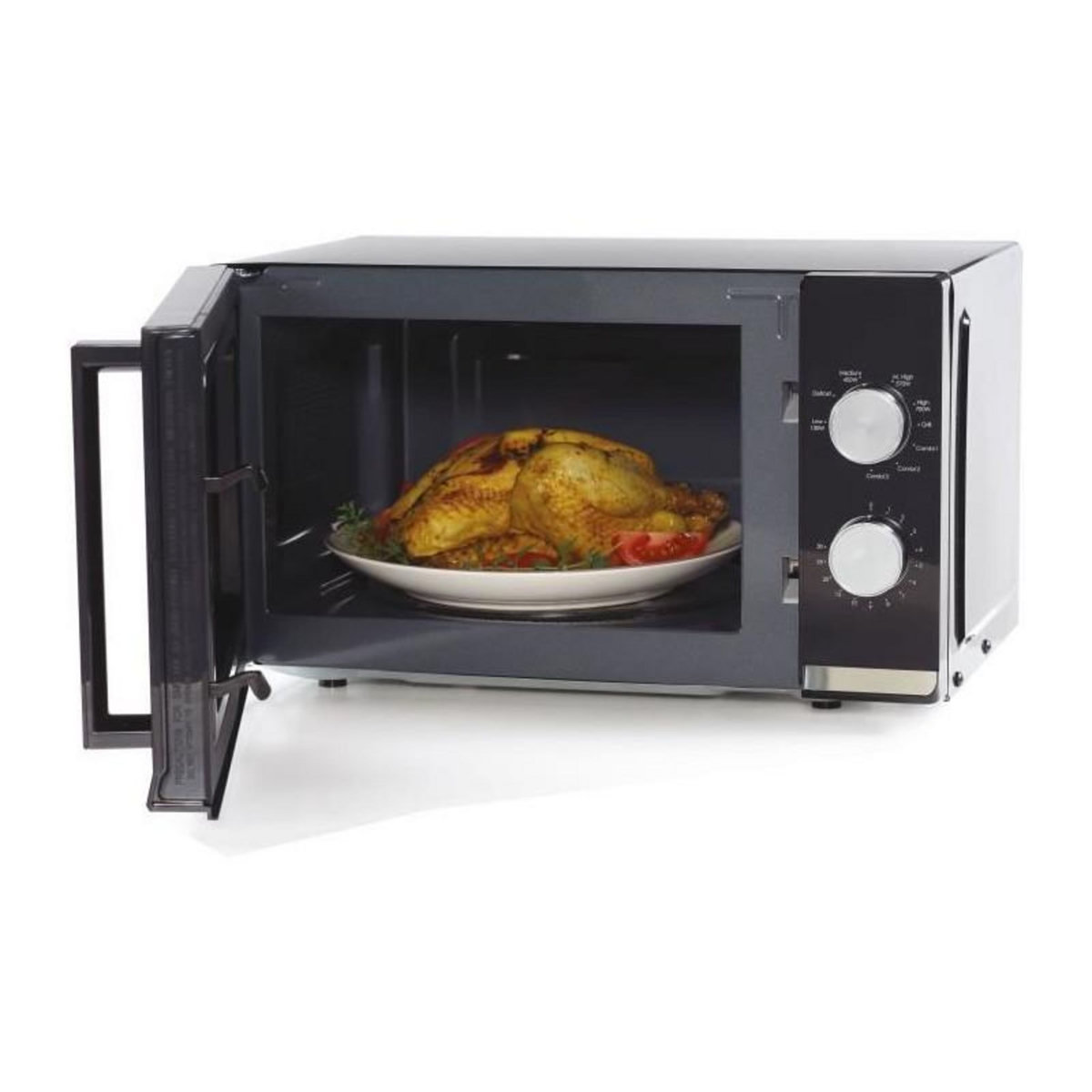 Candy CMG20TNMB Micro-ondes Gril CANDY Moderna 20L 700W - Gril 900W - UI mécanique 6 niveaux de puissance - Fonction Décongélation