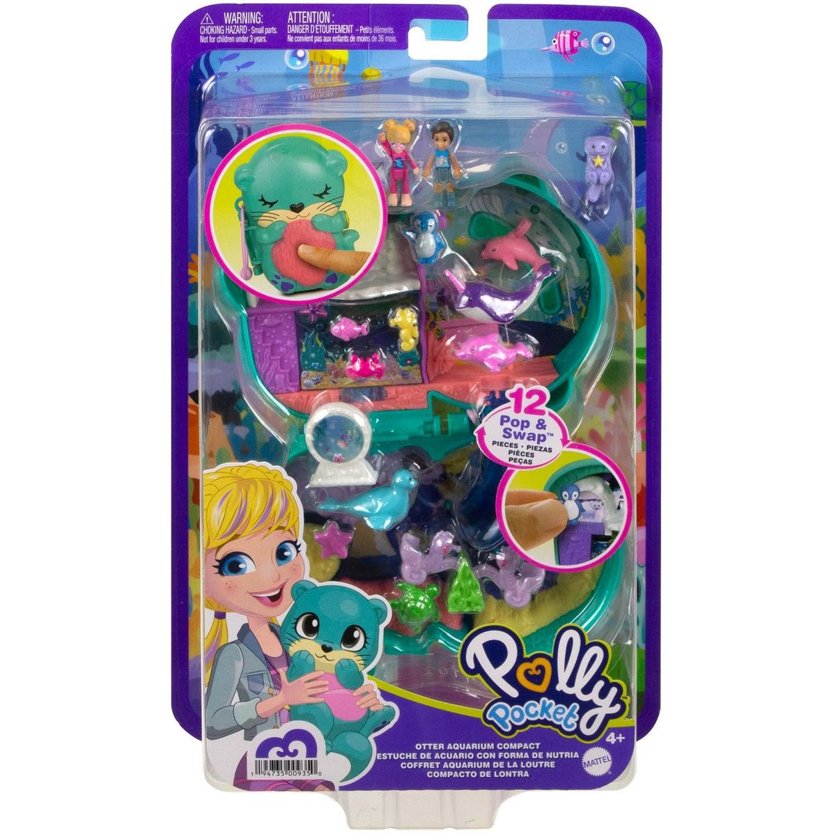 POLLY POCKET Mini poupée Polly Pocket - Coffret loutre aquatique