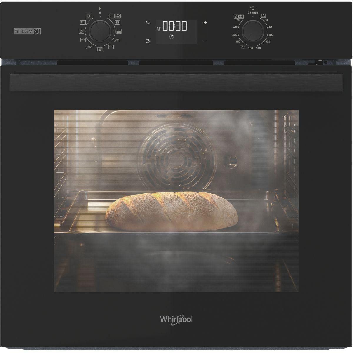 Whirlpool Four encastrable fonction vapeur OMSR58RU1SB Steam+