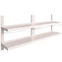 Voir la diapositive 6 : VIDAXL Etageres murales flottantes a 2 niveaux 2 pcs Inox 200x30 cm