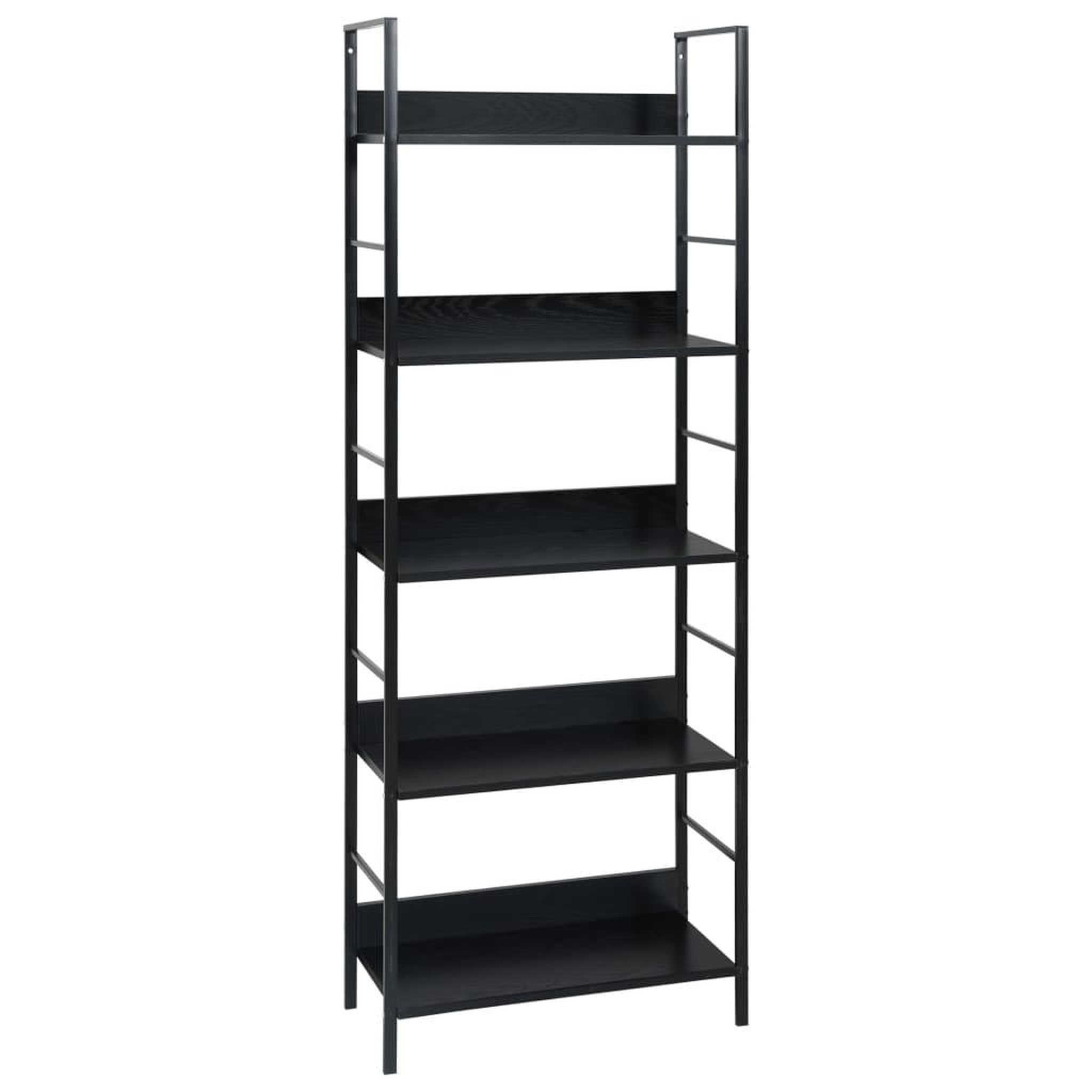 Voir la diapositive 1 : VIDAXL Bibliotheque a 5 niveaux noir 60x27,6x158,5cm bois d'ingenierie