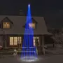 VIDAXL Sapin de Noël sur mat de drapeau 1134 LED Bleues 800 cm