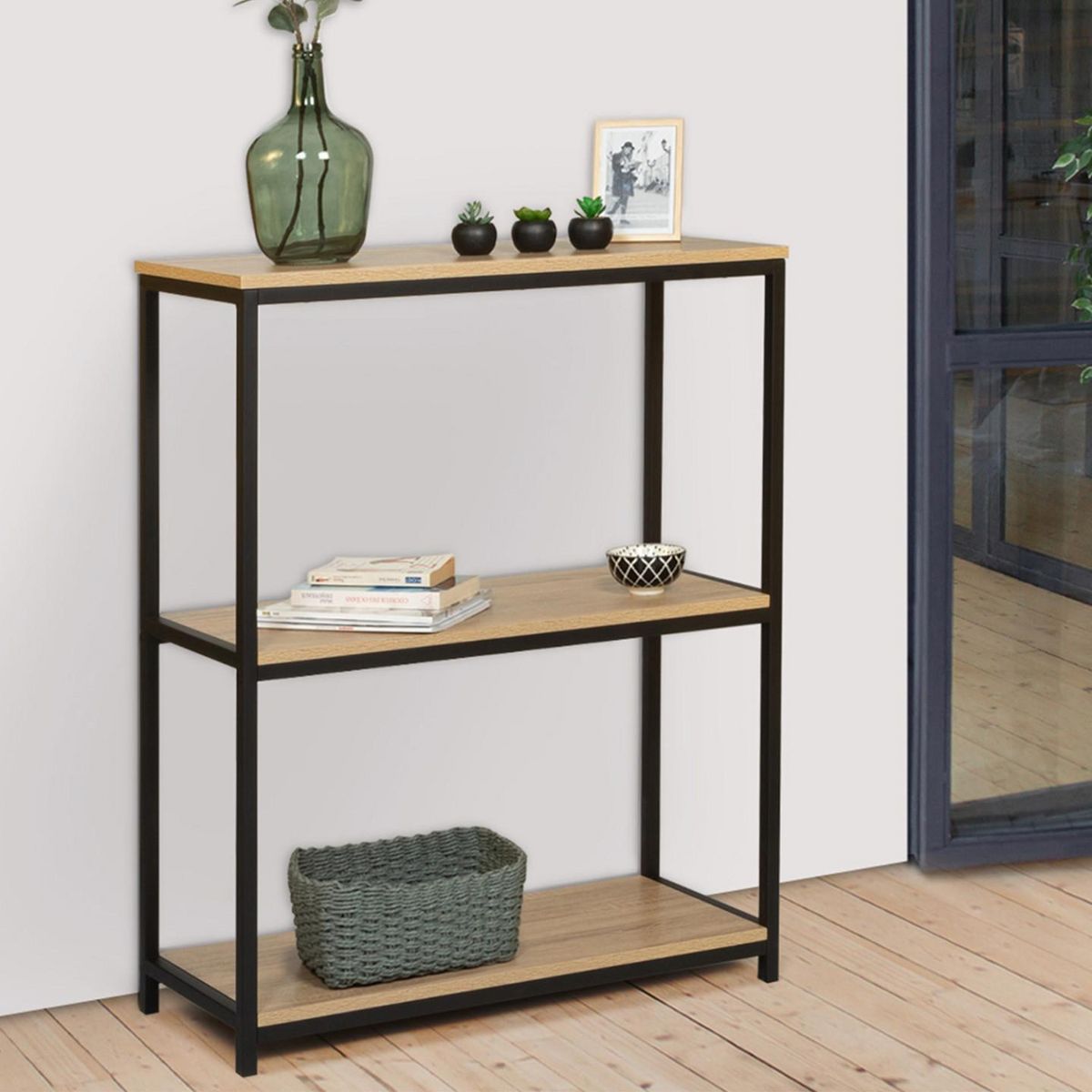 ID MARKET Console 3 niveaux DETROIT design industriel