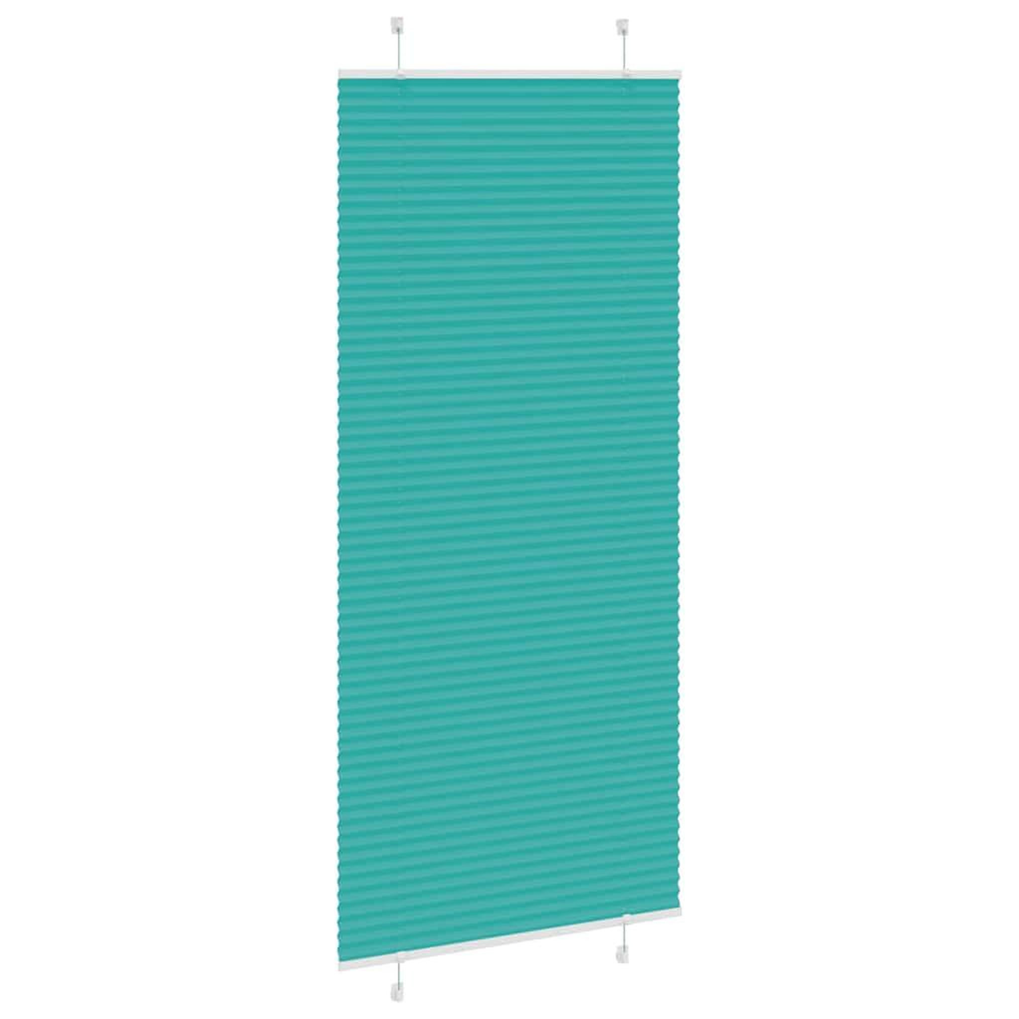 Voir la diapositive 4 : VIDAXL Store plisse vert petrole 85x200 cm largeur du tissu 84,4 cm
