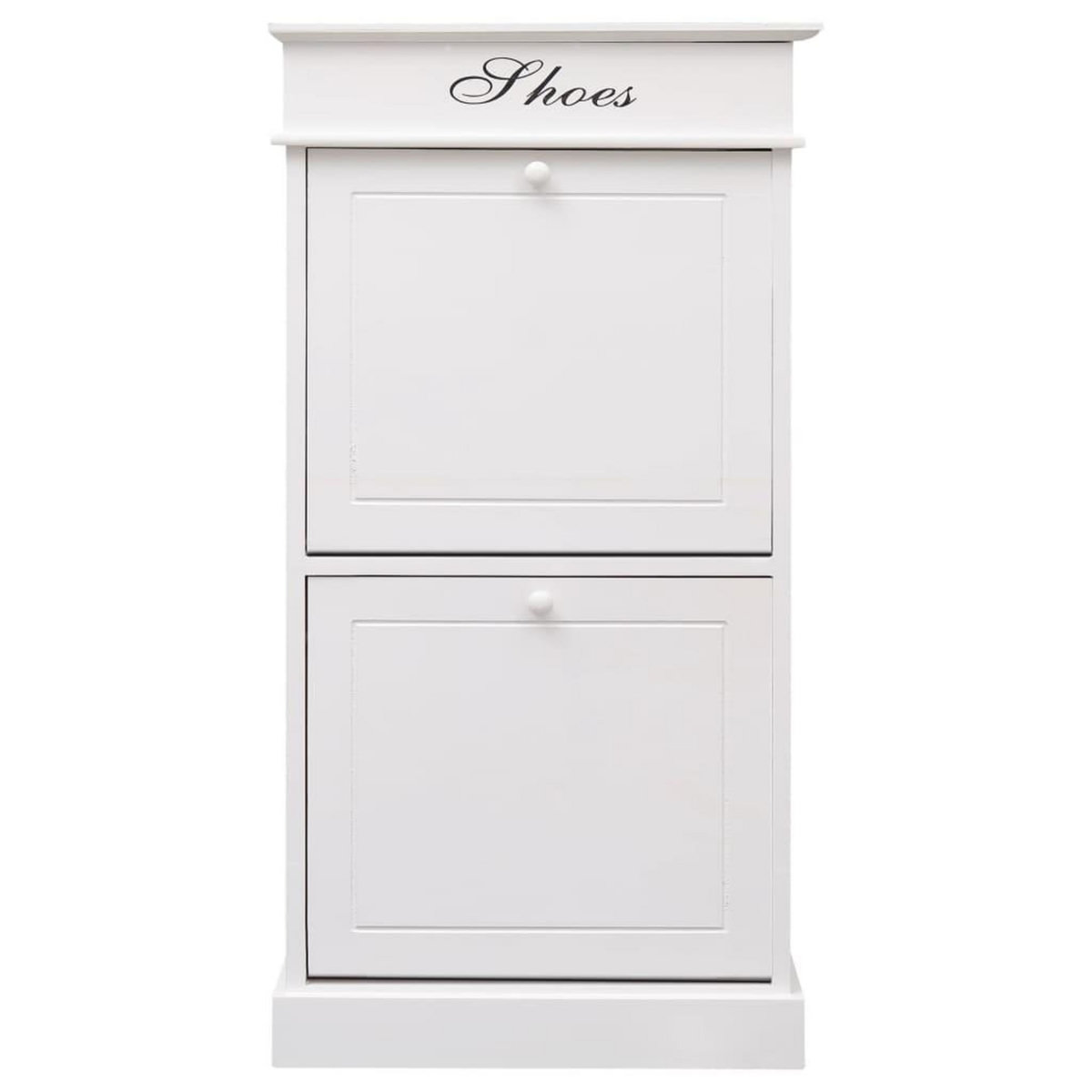 VIDAXL Armoire a chaussures Blanc 50 x 28 x 98 cm Bois de Paulownia