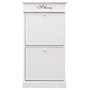 Voir la diapositive 2 : VIDAXL Armoire a chaussures Blanc 50 x 28 x 98 cm Bois de Paulownia