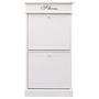 Voir la diapositive 2 : VIDAXL Armoire a chaussures Blanc 50 x 28 x 98 cm Bois de Paulownia
