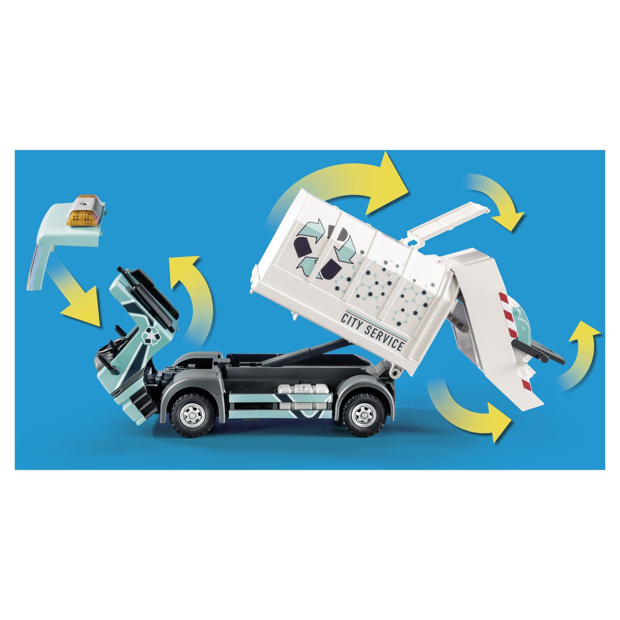 Voir la diapositive 4 : PLAYMOBIL 70885 - City Life - Camion poubelle avec effets lumineux 