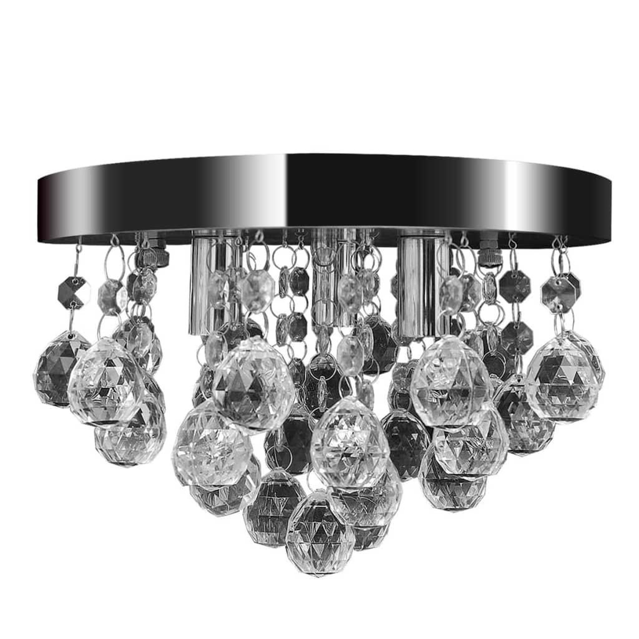 Voir la diapositive 1 : VIDAXL Lustre suspendu Design de cristal Chrome