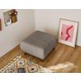 Voir la diapositive 4 : BEST MOBILIER Cristal - pouf modulable - 65 cm - en fausse fourrure côtelée
