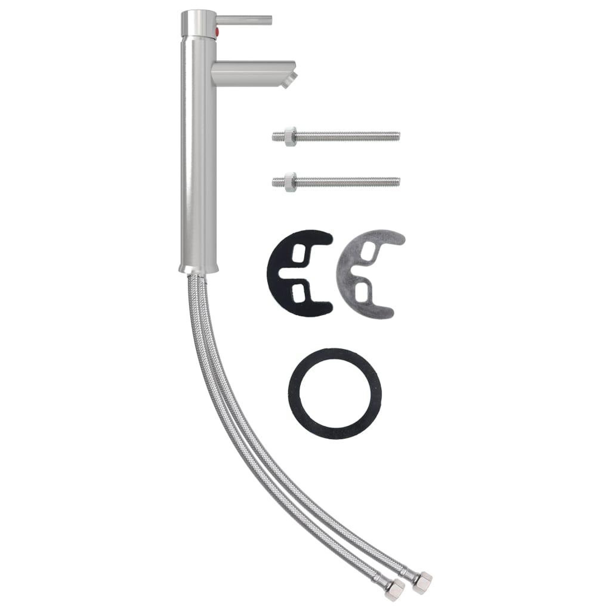 Voir la diapositive 2 : VIDAXL Mitigeur de salle de bain nickel 12x30 cm