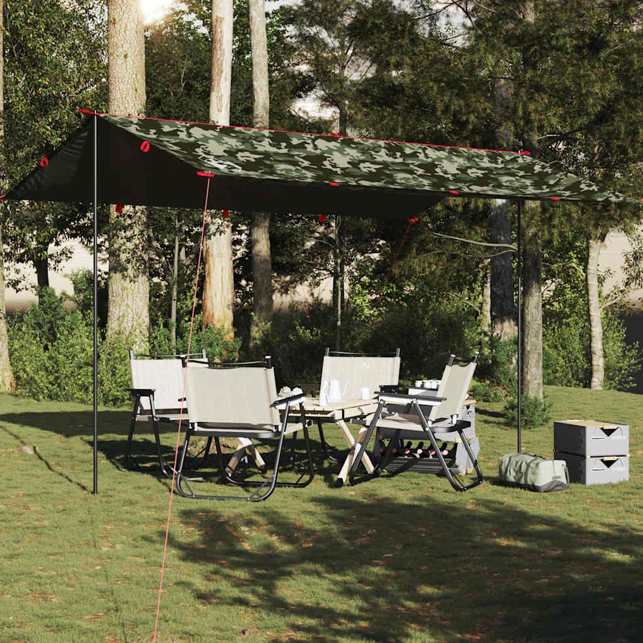 VIDAXL Bache de camping camouflage 506x306 cm impermeable