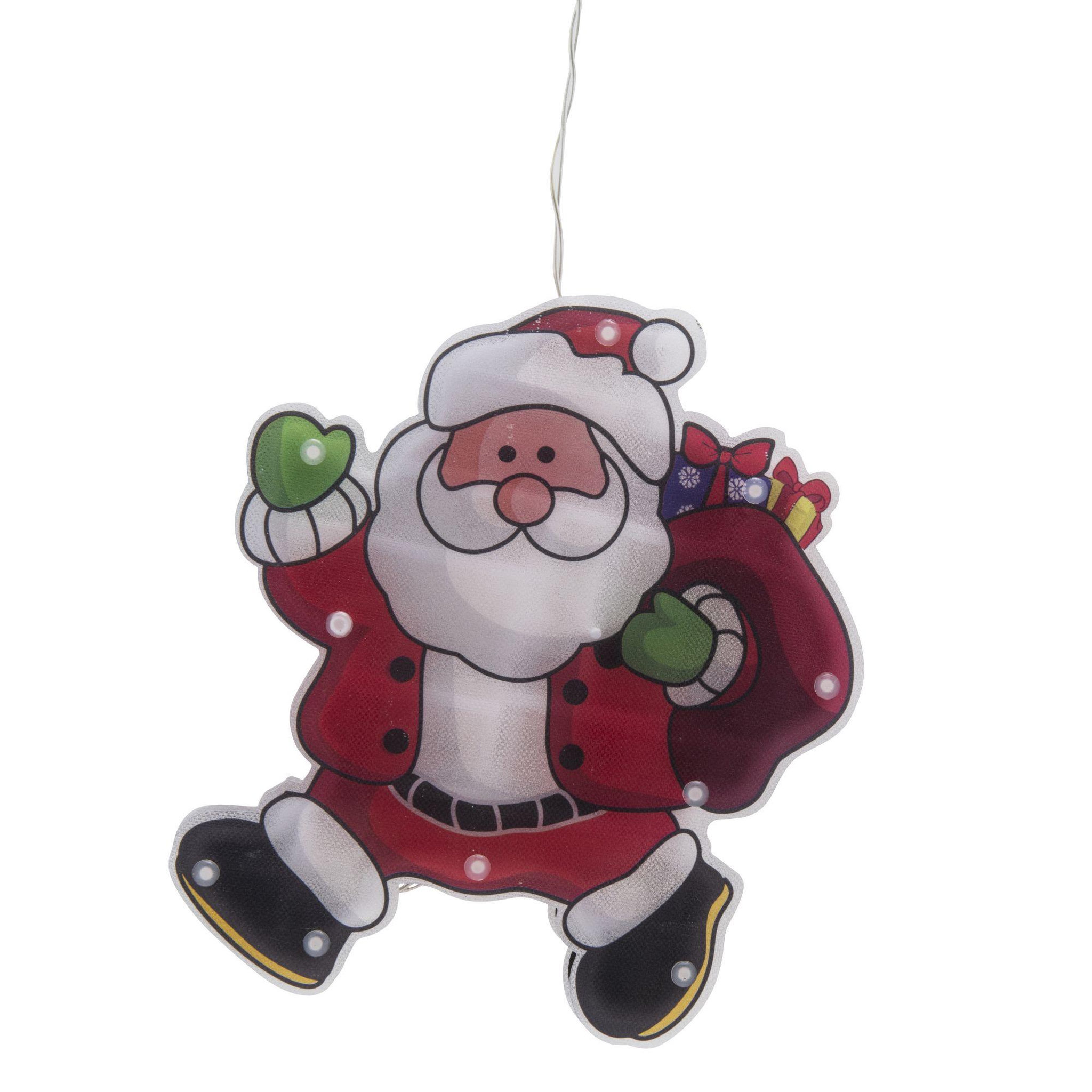 WERKAPRO Papa noël lumineux 10led  17,4 x 20 x 2,6 cm