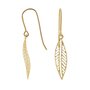 Voir la diapositive 1 : L'ATELIER D'AZUR Boucles d'Oreilles Dormeuses Feuilles Or Jaune - Femme
