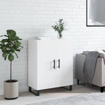 VIDAXL Buffet Blanc brillant 69,5x34x90 cm Bois d'ingenierie