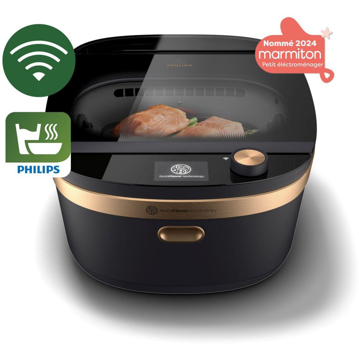 Philips Multicuiseur Air Cooker connecté Séries 7000 NX0960/96 7 L, 300 recettes préprogrammées