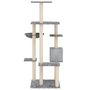 Voir la diapositive 4 : VIDAXL Arbre a chat avec griffoirs en sisal Gris clair 142 cm